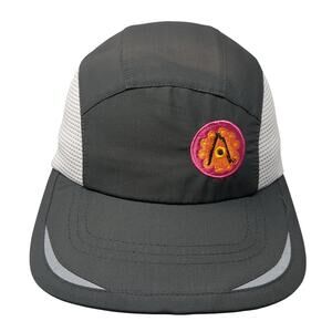 Run To Remember 5 Panel Cap Gray One Size Adjustable Mesh Ivory Headwear